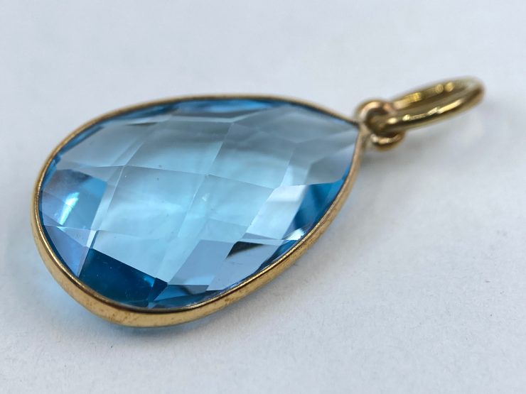 il fullxfull.3507767341 dxdj 1 scaled 9 Carat Gold Pendant with Pear Shape Sky Blue Topaz Gemstone (11 Carat) Measuring 18x12mm