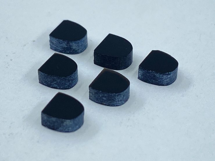 100 Pieces of Black Onyx Flat Straight Edge (German Cut) D-Shape Loose Gemstones in 4mm for Jewellery Making