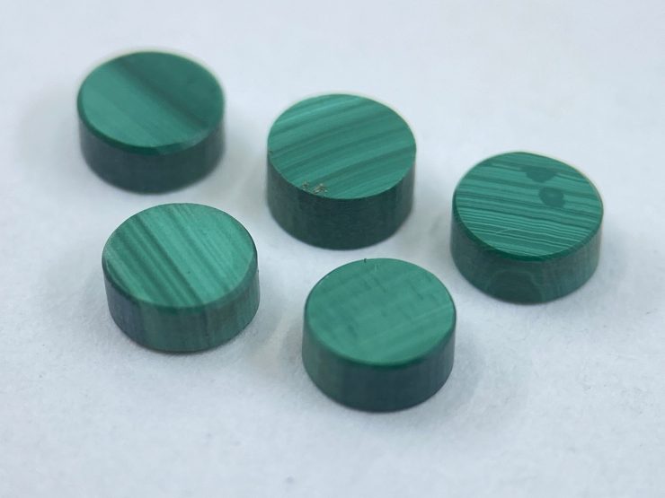 il fullxfull.3518907359 mv1a scaled Malachite Flat Straight Edge (German Cut) Round Shape Loose Gemstones in 4mm for Jewellery Making