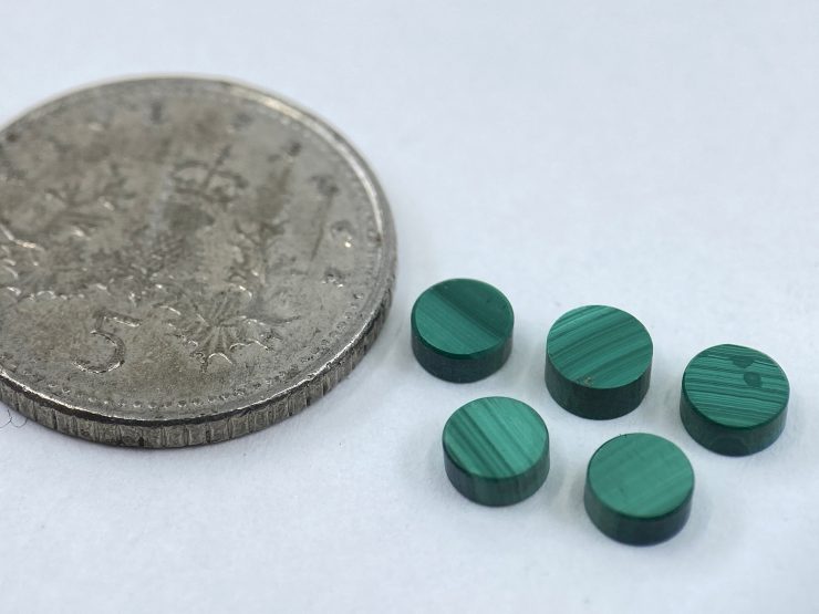 il fullxfull.3518907685 el8h scaled Malachite Flat Straight Edge (German Cut) Round Shape Loose Gemstones in 4mm for Jewellery Making