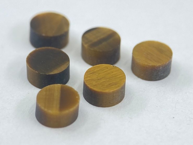 100 Pieces of Golden Tiger Eye Flat Straight Edge (German Cut) Round Shape Loose Gemstones in 4mm for Jewellery Making