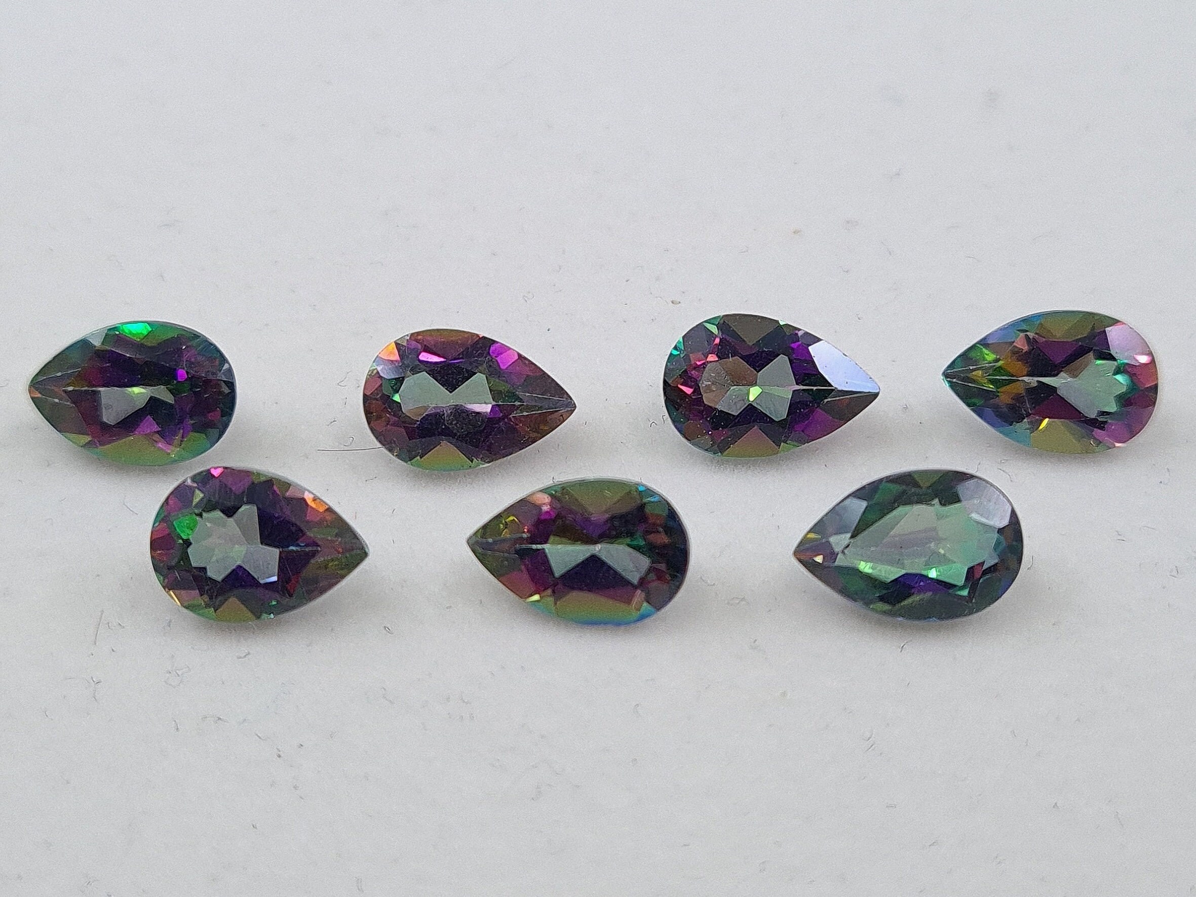 Mystic Topaz Faceted Pear Shape Loose Gemstones in 6x4mm, 7x5mm & 9x6mm for Jewellery Making