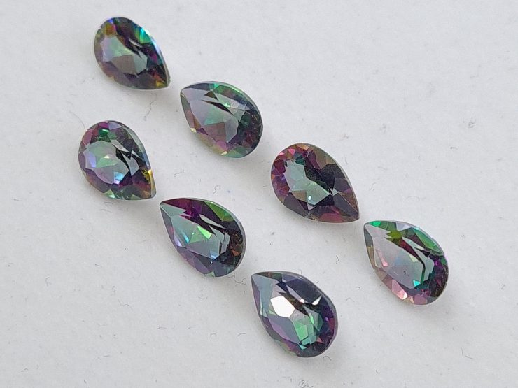 Mystic Topaz Faceted Pear Shape Loose Gemstones in 6x4mm, 7x5mm & 9x6mm for Jewellery Making