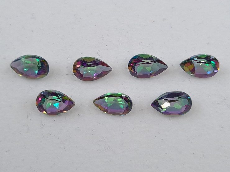 Mystic Topaz Faceted Pear Shape Loose Gemstones in 6x4mm, 7x5mm & 9x6mm for Jewellery Making