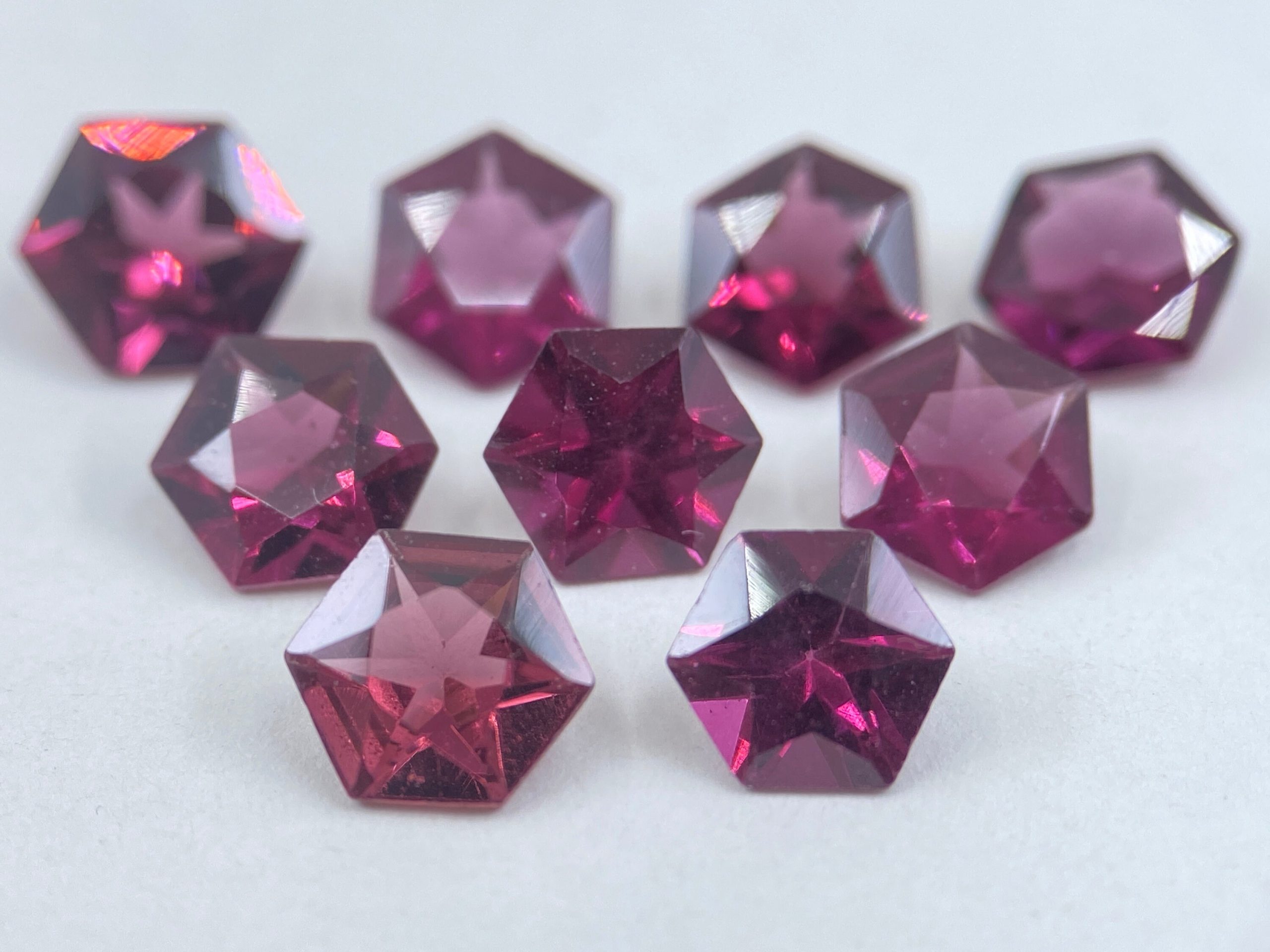 il fullxfull.3541922609 pu4r scaled Rhodolite Garnet (Rose-Coloured) Faceted Hexagon Shape Loose Gemstones in 5mm & 6mm for Jewellery Making