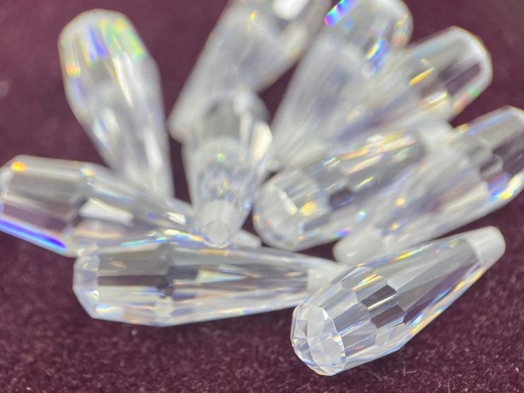 il fullxfull.3577693182 n2o1 scaled White CZ (Cubic Zirconia) Top Drilled Teardrop Shape Gemstone Beads in 21x7mm for Jewellery Making