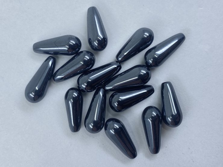 il fullxfull.3625019753 5l8c scaled 20 Pieces of Hematite Top Drilled Teardrop Shape Gemstone Beads in 13x5mm for Jewellery Making