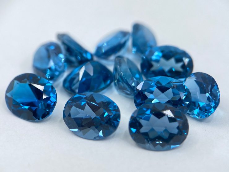 il fullxfull.3643559188 5luv scaled London Blue Topaz Faceted Oval Shape Loose Gemstones in Sizes Ranging from 4x3mm to 16x12mm for Jewellery Making