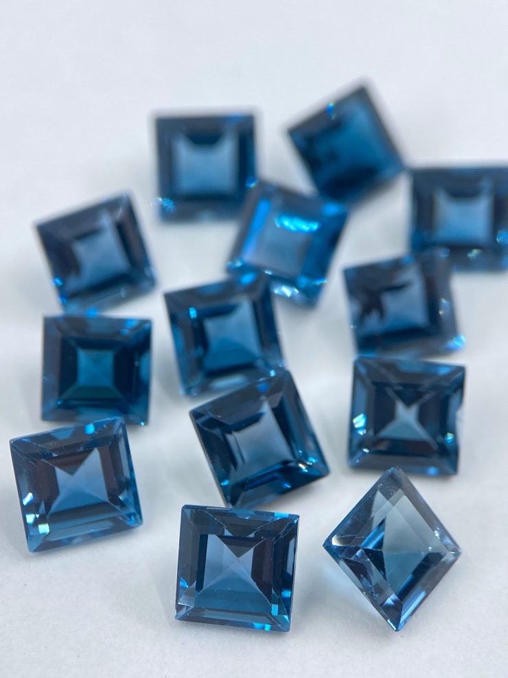 il fullxfull.3643714828 icef 1 scaled 5 Pieces of London Blue Topaz Faceted Square Shape Loose Gemstones in 4mm, 5mm & 6mm for Jewellery Making