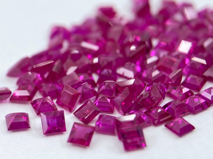 il fullxfull.3670035485 8p1g scaled Ruby Square Shape Faceted Loose Gemstones in Sizes Ranging from 2mm to 3.5mm for Jewellery Making