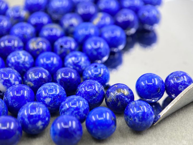 il fullxfull.3693590998 49s9 scaled Lapis Lazuli (Afghanistan) AAA Quality Half Drilled Loose Beads in 4mm, 5mm & 6mm for Jewellery Making