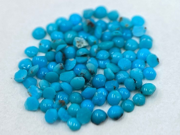 il fullxfull.3741090299 s27h scaled Turquoise (Persian) Natural Real Round Shape Cabochon in Assorted Sizes from 1.25mm to 5mm for Jewellery Making