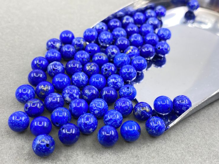 il fullxfull.3741183459 5ltz scaled Lapis Lazuli (Afghanistan) AAA Quality Half Drilled Loose Beads in 4mm, 5mm & 6mm for Jewellery Making