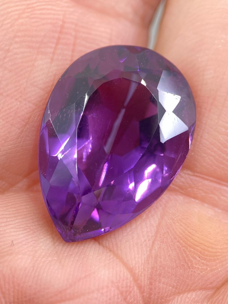 il fullxfull.3769281459 z14c scaled 24.82 cts Brazilian Amethyst Natural Faceted Large Pear Shape Loose Gemstone in 23.7x17mm for Jewellery Making