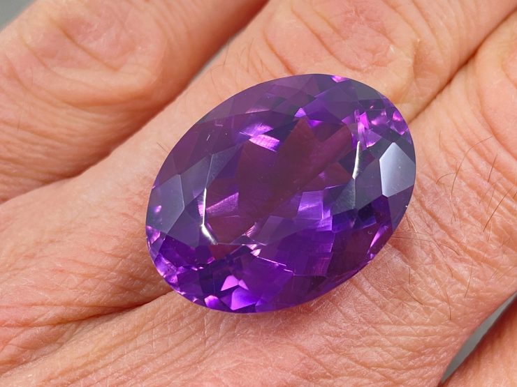 il fullxfull.3771697118 9j7g scaled 34.20 cts Brazilian Amethyst 24x18mm Natural Faceted Large Oval Shape Loose Gemstone For Jewellery Making