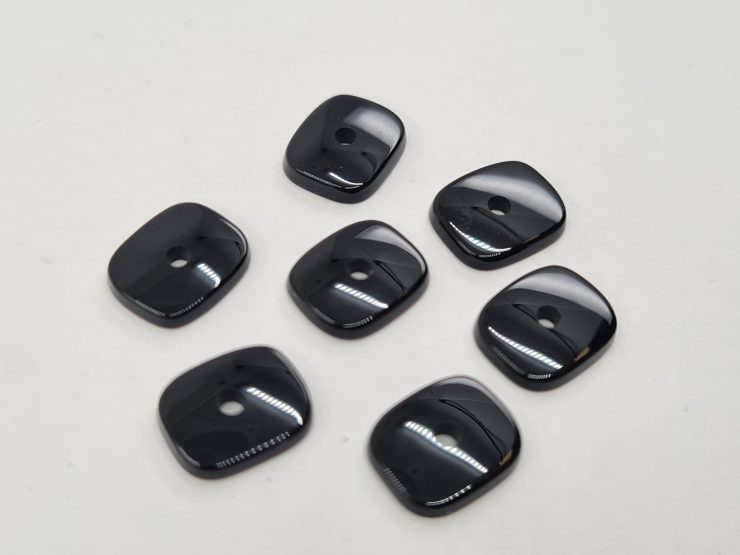 il fullxfull.3787772368 6u97 scaled Flat Black Onyx Antique Shape Gemstones with 2mm hole in 12x10mm and 14x12mm for Jewellery Making