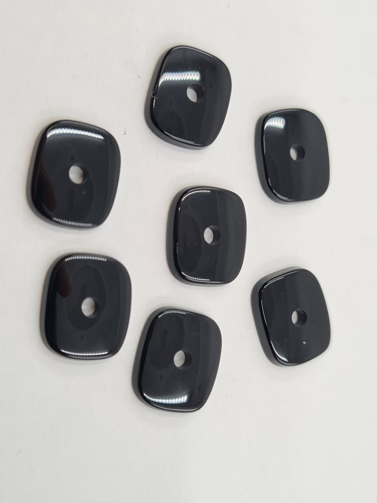 il fullxfull.3787773074 b56t scaled Flat Black Onyx Antique Shape Gemstones with 2mm hole in 12x10mm and 14x12mm for Jewellery Making