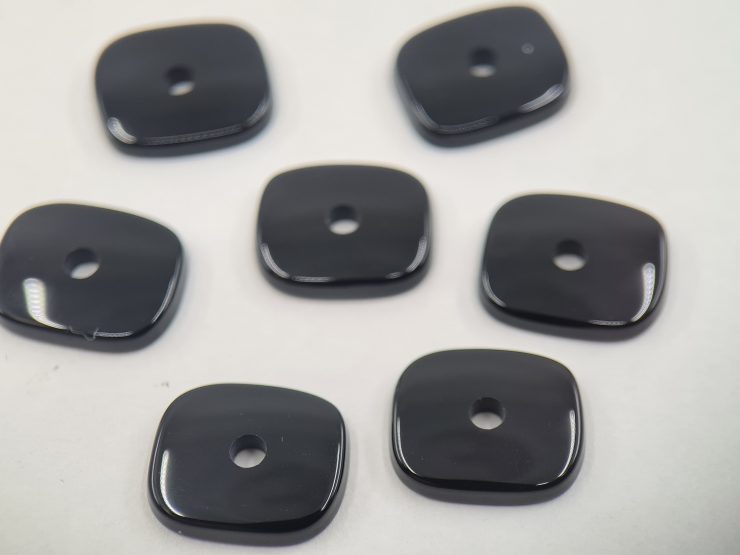 il fullxfull.3787773278 nd49 scaled Flat Black Onyx Antique Shape Gemstones with 2mm hole in 12x10mm and 14x12mm for Jewellery Making