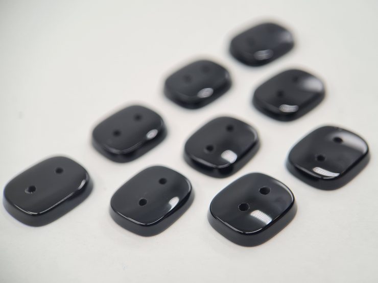 il fullxfull.3787926890 ozzw scaled Flat Black Onyx Antique Shape Gemstones with two 1mm holes in assorted sizes from 10x8mm to 16x14mm for Jewellery Making