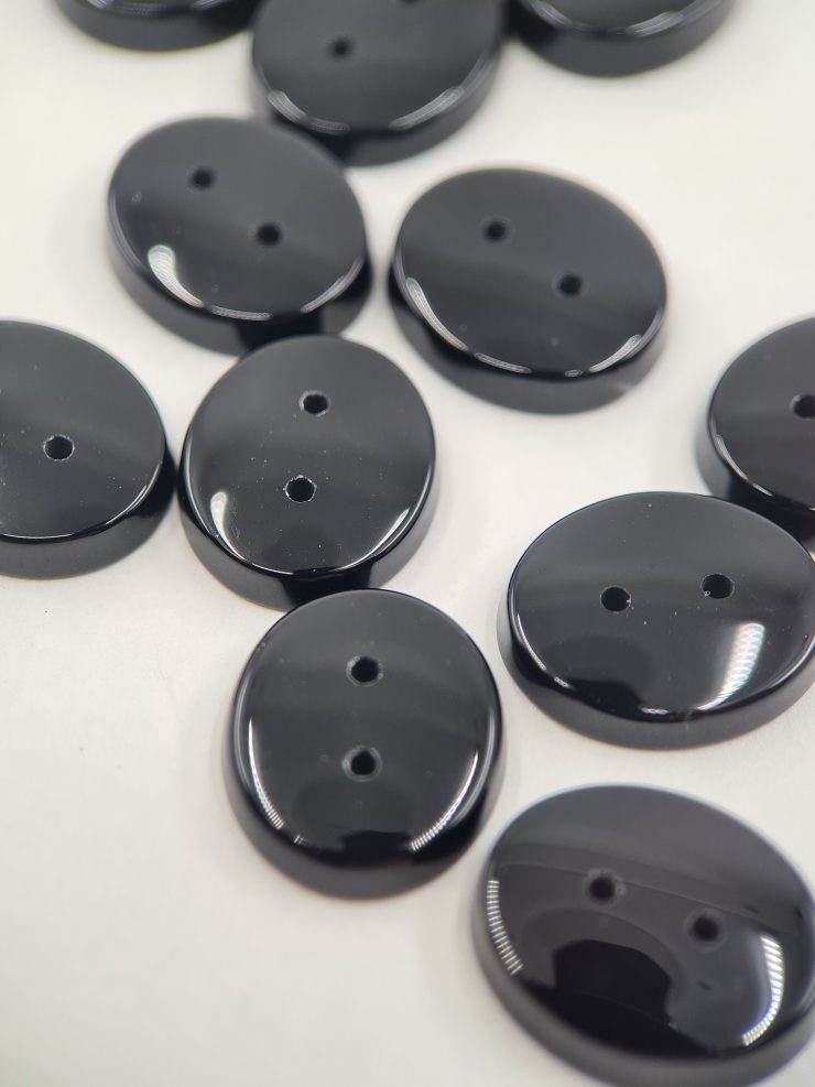 il fullxfull.3835611097 e0gx scaled Flat Black Onyx Oval Shape Gemstones with two 1mm holes in Assorted Sizes from 8x6mm to 16x14mm for Jewellery Making