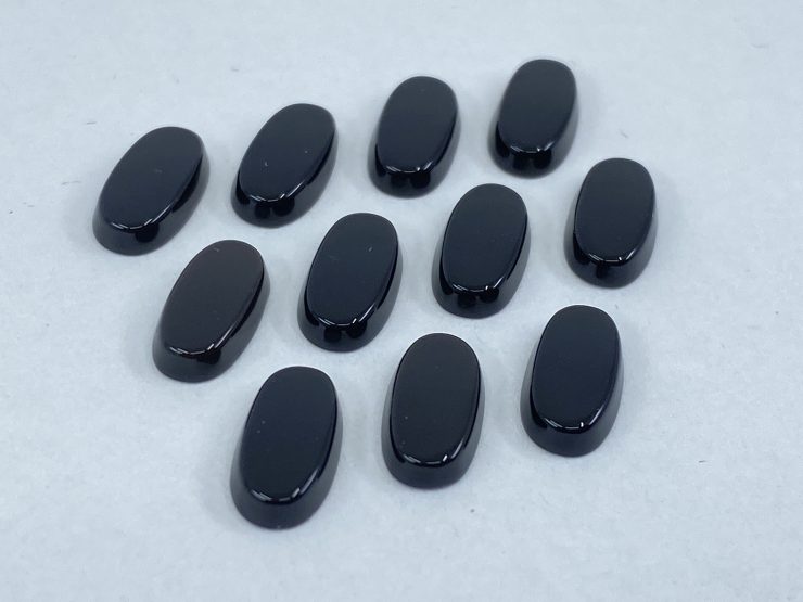 il fullxfull.3884594604 1rkg scaled 30 Pieces of Black Onyx Single Bevel Buff Top (SBBT) Oval Shape Loose Gemstones in 9.5x5mm forJewellery Making