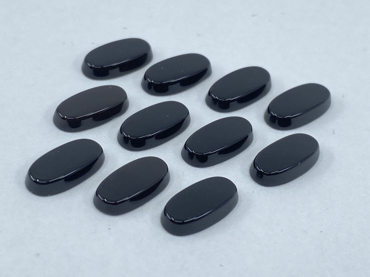 il fullxfull.3932080557 gfm2 scaled 30 Pieces of Black Onyx Single Bevel Buff Top (SBBT) Oval Shape Loose Gemstones in 9.5x5mm forJewellery Making