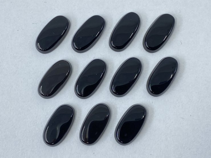 il fullxfull.3932080563 647d scaled 30 Pieces of Black Onyx Single Bevel Buff Top (SBBT) Oval Shape Loose Gemstones in 9.5x5mm forJewellery Making