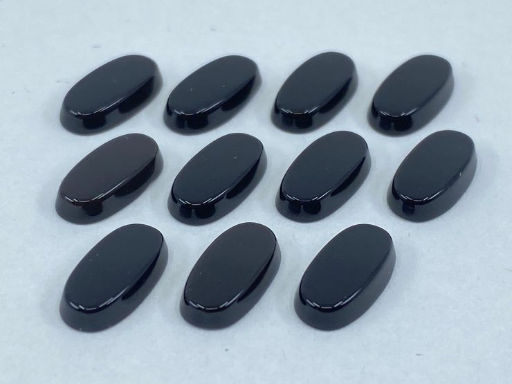 il fullxfull.3932084775 dgvr scaled 30 Pieces of Black Onyx Single Bevel Buff Top (SBBT) Oval Shape Loose Gemstones in 9.5x5mm forJewellery Making