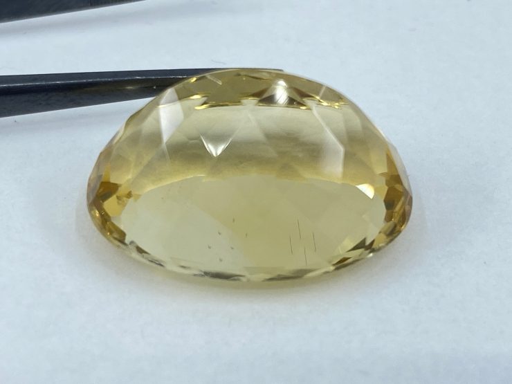 il fullxfull.3940306391 l04b scaled 30.51 cts Fine Citrine (Brazil) Faceted Oval Shape Loose Gemstone in 23x17mm for Jewellery Making - Slightly Chipped