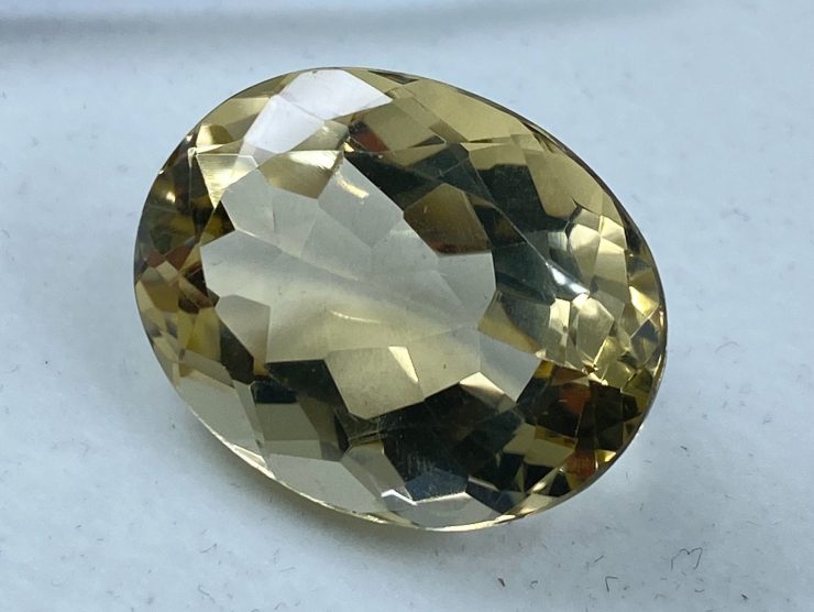 35.00 cts Citrine (Brazil) Faceted Large Oval Shape Loose Gemstone in 26x20mm for Jewellery Making