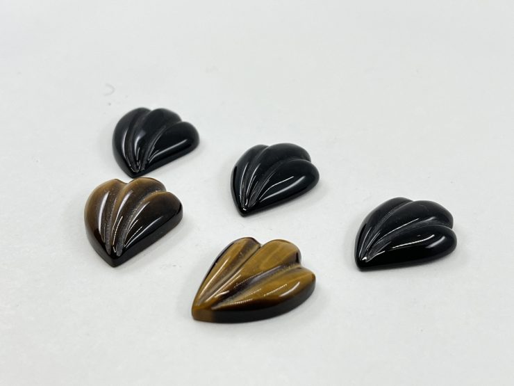 il fullxfull.3947090996 lewx scaled Carved Floral Shape Onyx & Tiger Eye Gemstones in 20.5x16mm with Drilled Hole for Jewellery Making