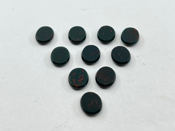 il fullxfull.3962759396 s4la scaled 50 Pieces of Bloodstone Double Bevel 9x7mm Oval Shape German Cut Gemstones for Jewellery Making