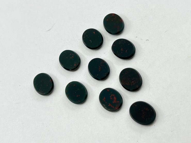 il fullxfull.3962759420 aaeg scaled 50 Pieces of Bloodstone Double Bevel 9x7mm Oval Shape German Cut Gemstones for Jewellery Making