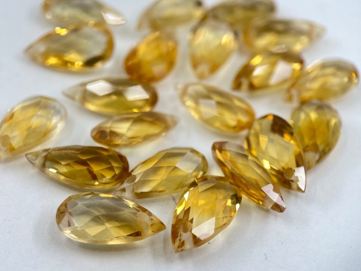 il fullxfull.4160442020 k4tp scaled Citrine Double Sided Faceted Checkerboard Pear Shape Gemstones with 1mm Hole in Assorted Sizes from 8x5mm to 15x10mm for Jewellery Making