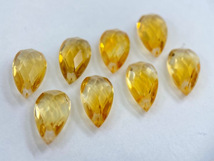 il fullxfull.4208094579 tuyc scaled Citrine Double Sided Faceted Checkerboard Pear Shape Gemstones with 1mm Hole in Assorted Sizes from 8x5mm to 15x10mm for Jewellery Making