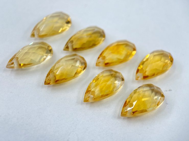 il fullxfull.4208094583 rgal scaled Citrine Double Sided Faceted Checkerboard Pear Shape Gemstones with 1mm Hole in Assorted Sizes from 8x5mm to 15x10mm for Jewellery Making