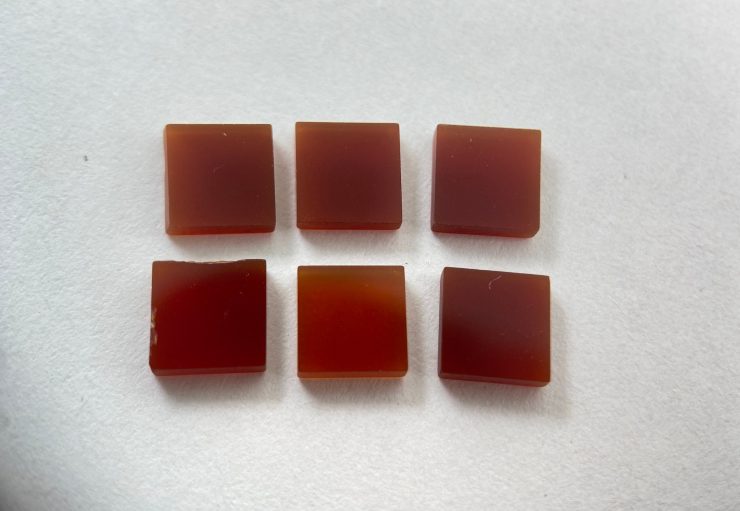 il fullxfull.4508632738 1xb1 scaled 50 Pieces of Carnelian Flat Straight Edge (German Cut) Square Shape Loose Gemstones in 6mm for Jewellery Making