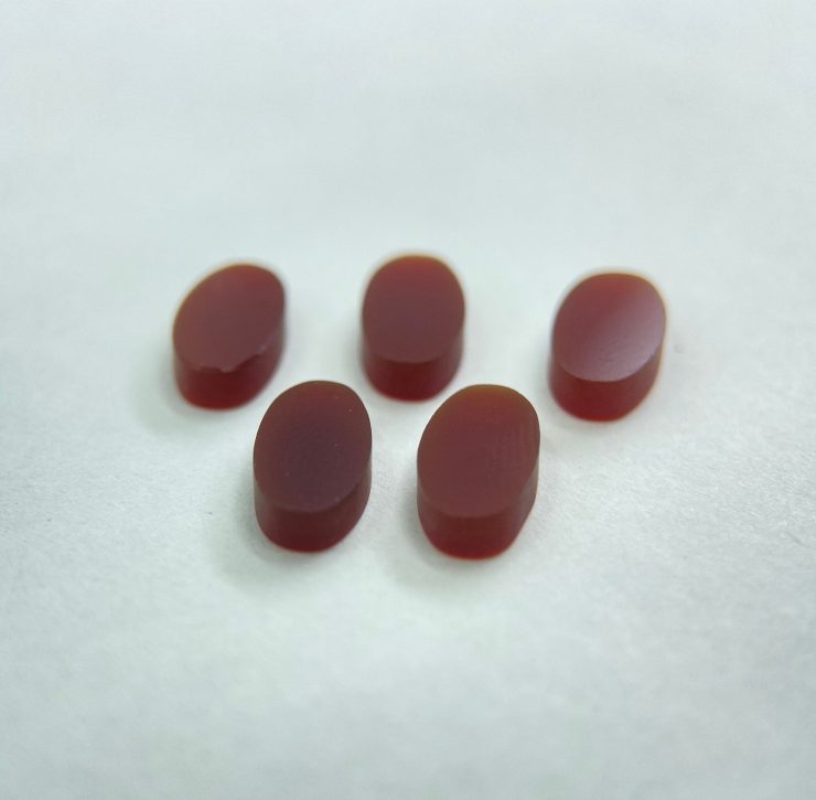 50 Pieces of Carnelian Flat Straight Edge (German Cut) Oval Shape Loose Gemstones in 9.5x5mm for Jewellery Making