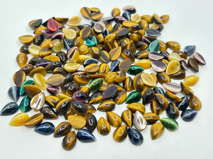 il fullxfull.4609872621 1es4 scaled 100 Pieces of Mixed Colour Tiger Eye Cats Eye Cabochon Pear Shape Loose Gemstones in 12x8mm & 15x10mm for Jewellery Making