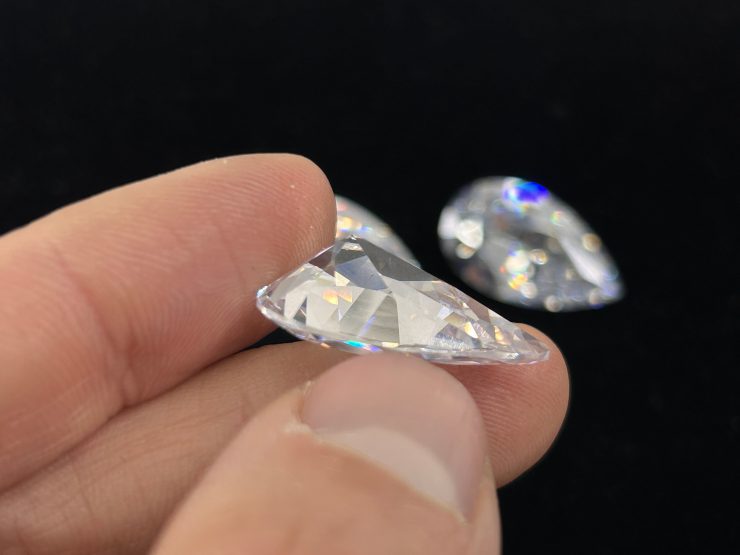 il fullxfull.4610632492 iimh scaled White Cubic Zirconia (Synthetic) Pear Shape Faceted Loose Gemstones In 25x15mm For Jewellery Making