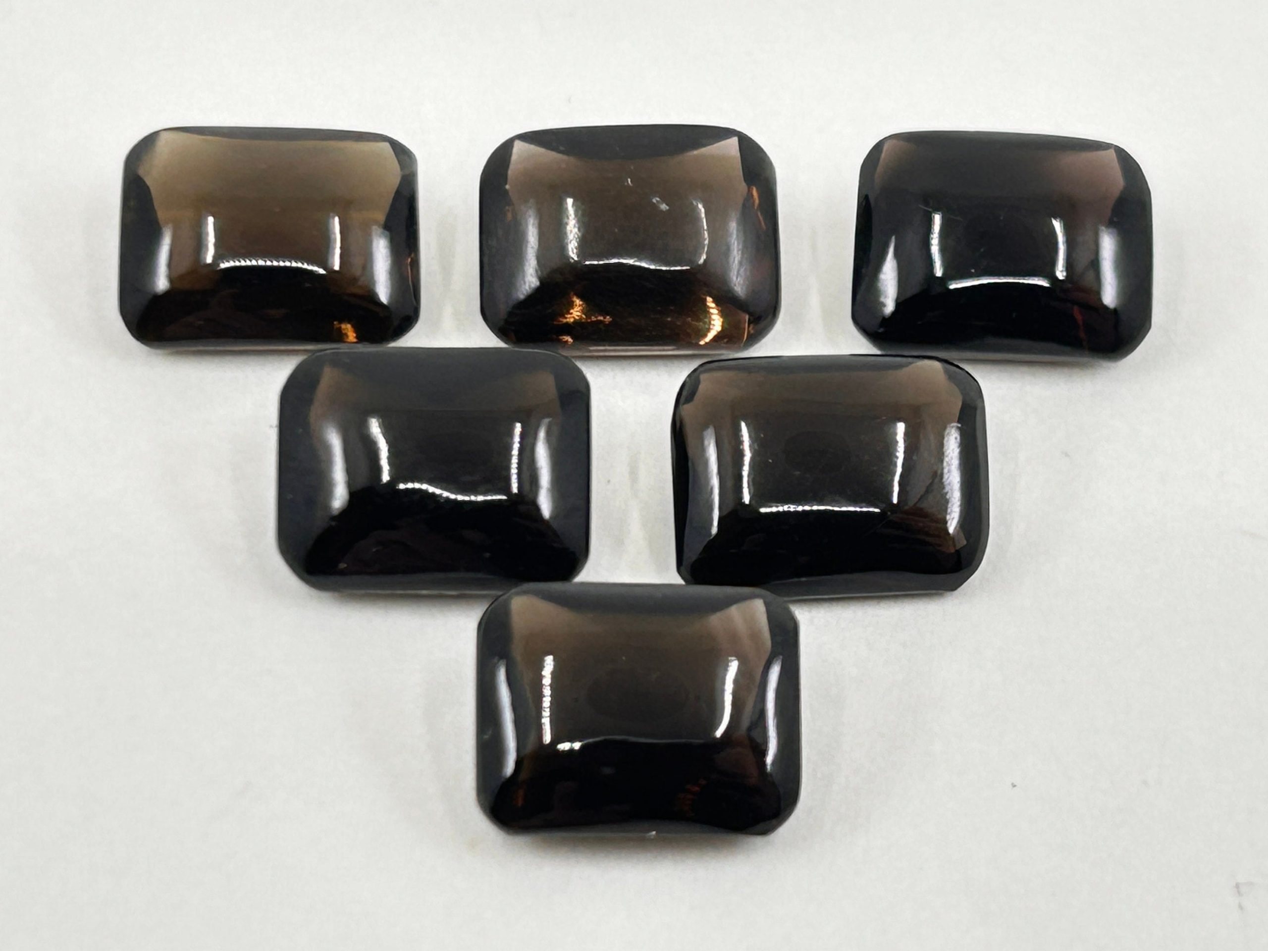 il fullxfull.4797549995 rpi0 scaled 20 Pieces of Smoky Quartz Buff Top Cushion Shape Loose Gemstones in 10x8mm for Jewellery Making