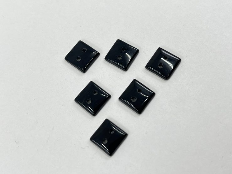 il fullxfull.5044591354 4y3c scaled Flat Black Onyx Square Shape Gemstones with two 1mm holes in 9mm and 11mm for Jewellery Making