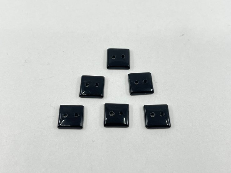 il fullxfull.5092814321 75p3 scaled Flat Black Onyx Square Shape Gemstones with two 1mm holes in 9mm and 11mm for Jewellery Making