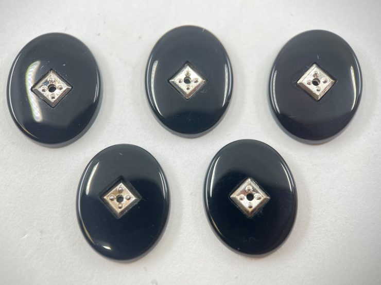 il fullxfull.5244209003 so7n scaled Flat Black Onyx Oval Shape SBBT Gemstones with 1-1.5mm setting in 9x7mm to 15x12mm for Jewellery Making