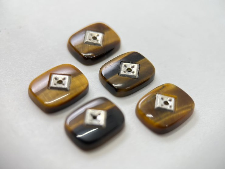 il fullxfull.5244805693 hvx8 scaled Flat Golden Tiger Eye Antique Shape SBBT Gemstones with 1-1.5mm setting in 10x8mm for Jewellery Making