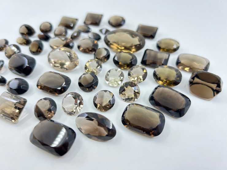 il fullxfull.5258548162 tmnf scaled Smoky Quartz Faceted Mixed Shape and Size Loose Gemstone Parcels for Jewellery Making