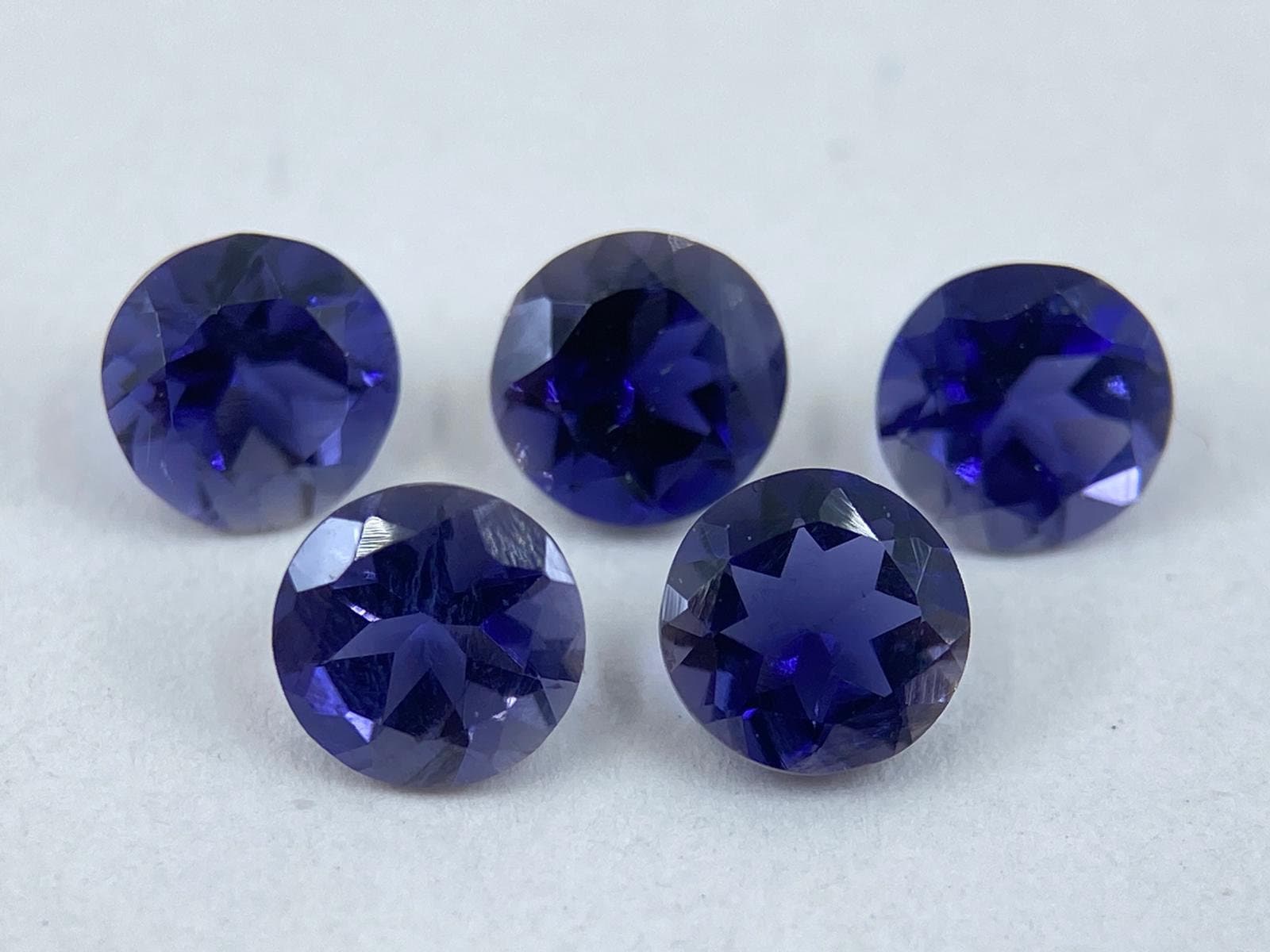 Iolite Round Shape Faceted Loose Gemstones in Assorted Sizes from 2mm to 8mm for Jewellery Making