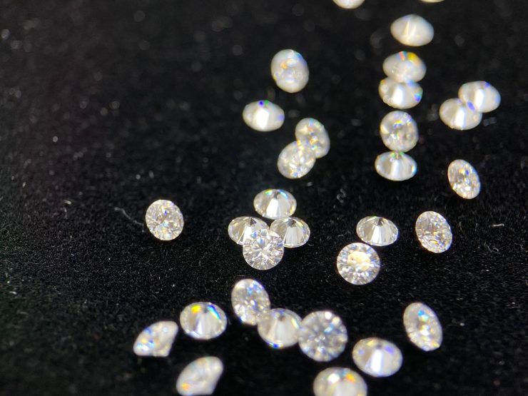 Moissanite (Lab-Grown) Faceted Round Shape Loose Gemstones in 1mm, 2mm & 3mm for Jewellery Making