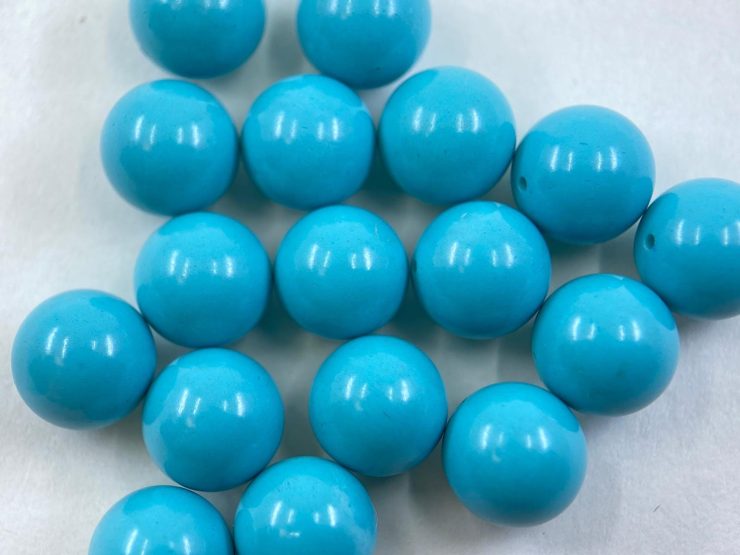 Reconstructed Turquoise Half Drilled Loose Beads in 4mm, 5mm and 8mm for Jewellery Making