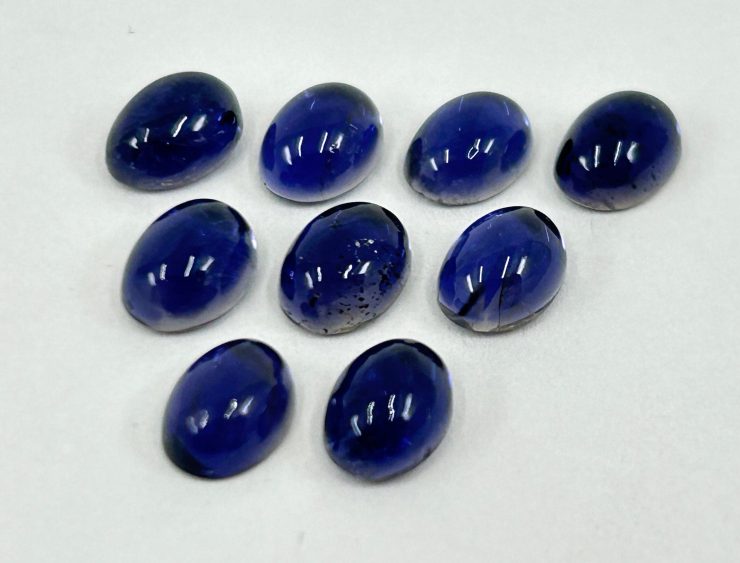 Iolite Oval Shape Cabochon Loose Gemstones in Sizes from 5x3mm up to 10x8mm for Jewellery Making